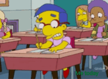 milhouse-exam-day.gif