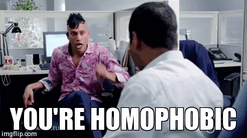 Image result for homophobe gif