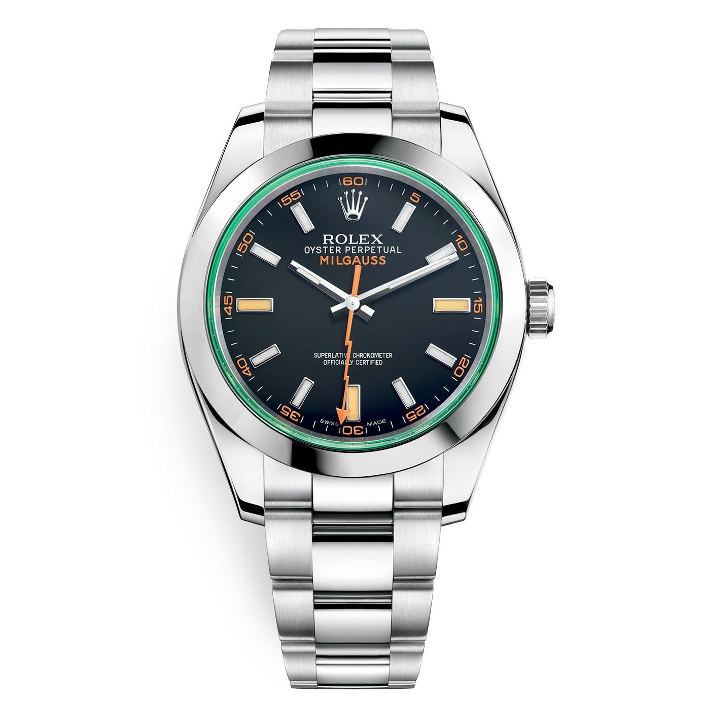Rolex Milgauss 116400gv Black 40mm Men's Watch - Luxury Watches USA