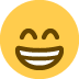 Grinning face with smiling eyes