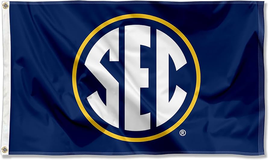 Amazon.com : SEC Logo Flag Large 3x5 : Patio, Lawn & Garden