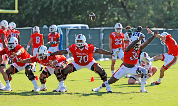 george-brown-jr-and-teammates-run-special-team-drills-during-the-day-picture-id825607048